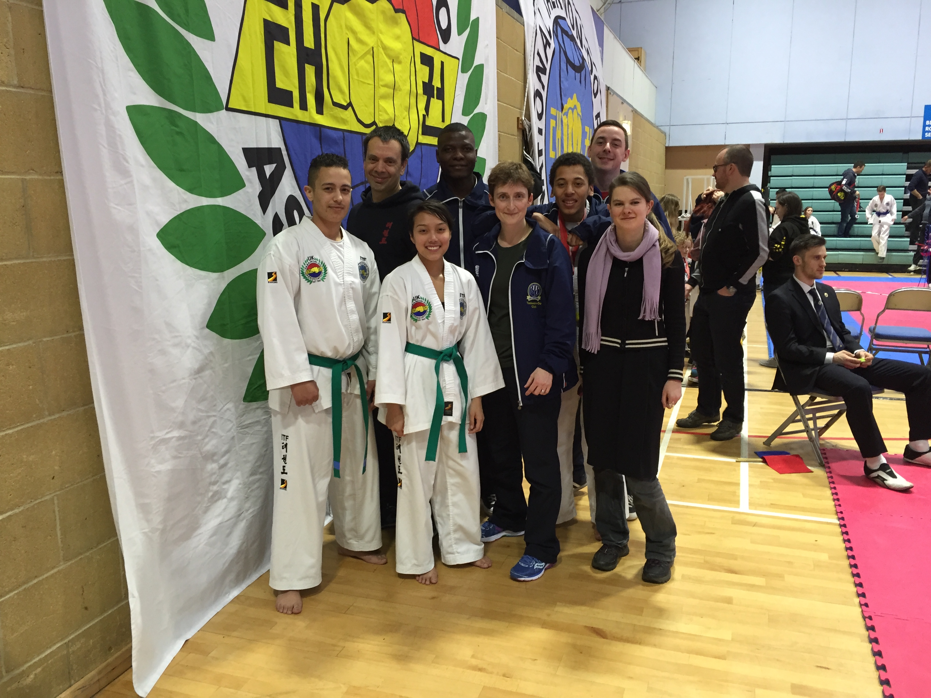 group photograph of taekwon do students